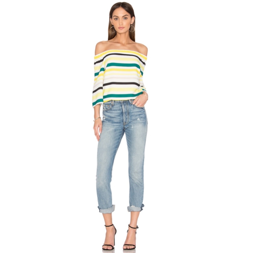 Off-Shoulder Striped Top